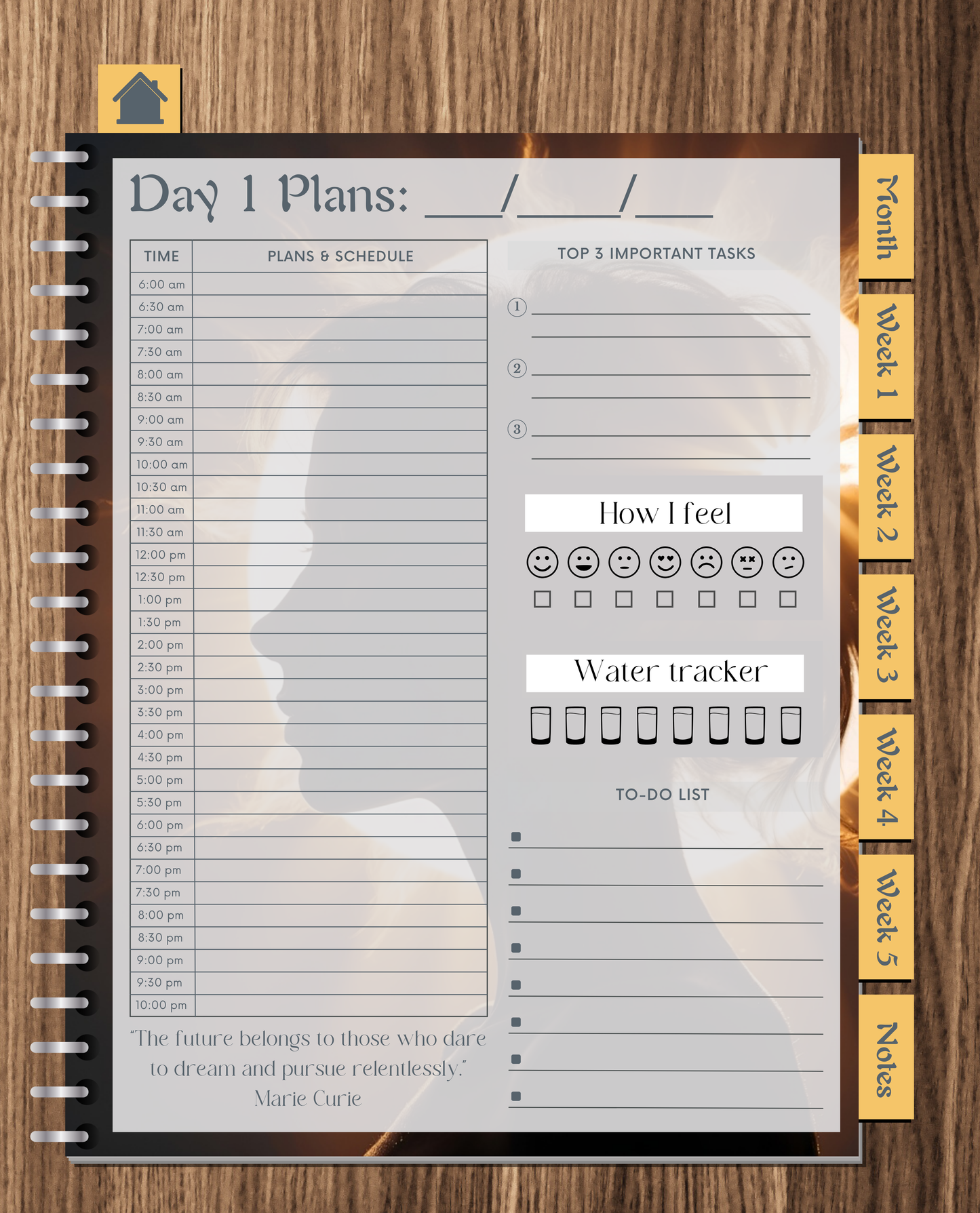 "Fearless" Monthly Digital Planner