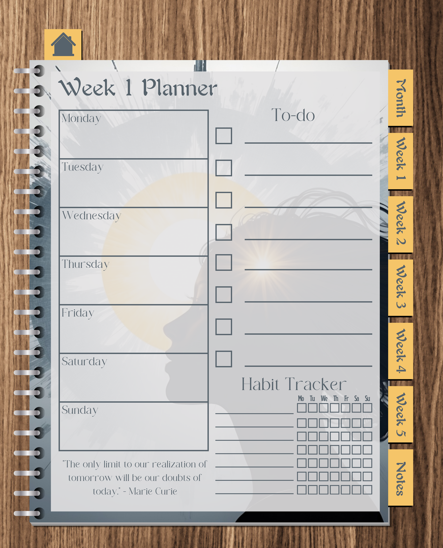 "Fearless" Monthly Digital Planner